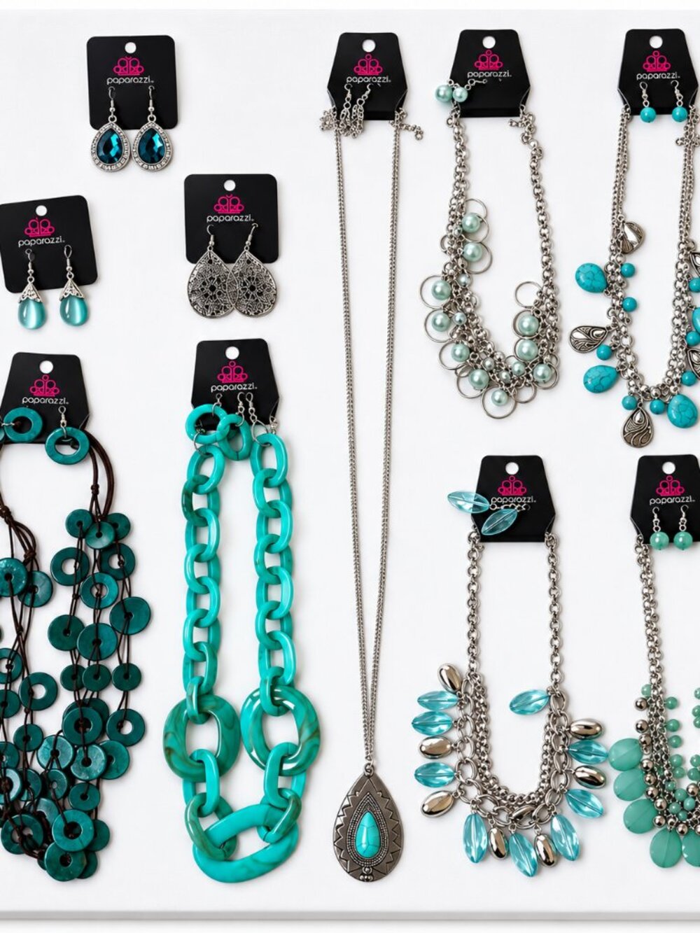 Paparazzi Jewelry Lot of 10 - Blue & Turquoise
